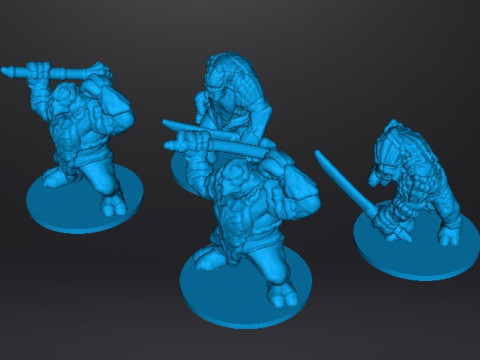 판타지 게임 에픽용 6MM 규모의 기갑 트롤 치프 세트 미니어처 모델 3D 프린트 모델