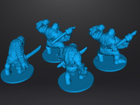 판타지 게임 에픽용 6MM 규모의 기갑 트롤 치프 세트 미니어처 모델 3D 프린트 모델