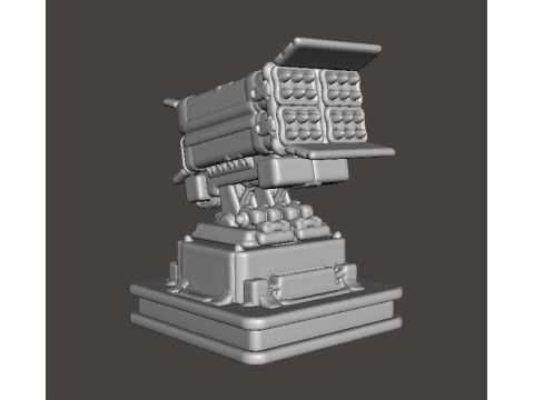 适用于科幻游戏的 6 毫米比例 HD2 SAM 炮塔微型模型 3D 打印模型