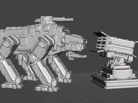 स्किफ़ी गेम्स के लिए 6एमएम स्केल एचडी2 सैम बुर्ज लघु मॉडल 3D प्रिंट मॉडल