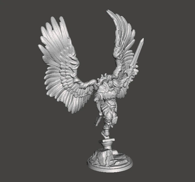 6MM SCALE ARCHANGEL LORD MINIATURE MODEL FOR SCIFI OR FANTASY GAMES 3D Print Model .c4d .max .obj .3ds .fbx .stl .blend 