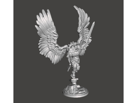6MM SCALE ARCHANGEL LORD MINIATURE MODEL FOR SCIFI OR FANTASY GAMES 3D Print Model