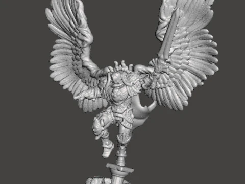 6MM SCALE ARCHANGEL LORD MINIATURE MODEL FOR SCIFI OR FANTASY GAMES 3D Print Model
