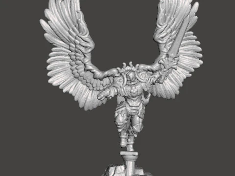 6MM SCALE ARCHANGEL LORD MINIATURE MODEL FOR SCIFI OR FANTASY GAMES 3D Print Model