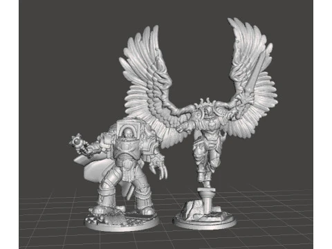 6MM SCALE ARCHANGEL LORD MINIATURE MODEL FOR SCIFI OR FANTASY GAMES 3D Print Model