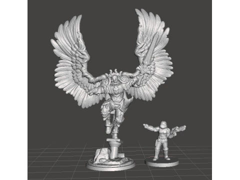 6MM SCALE ARCHANGEL LORD MINIATURE MODEL FOR SCIFI OR FANTASY GAMES 3D Print Model