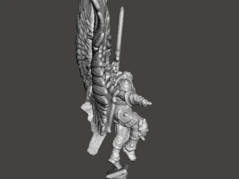 6MM SCALE ARCHANGEL LORD MINIATURE MODEL FOR SCIFI OR FANTASY GAMES 3D Print Model