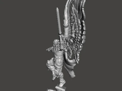 6MM SCALE ARCHANGEL LORD MINIATURE MODEL FOR SCIFI OR FANTASY GAMES 3D Print Model