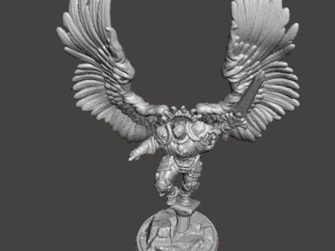 6MM SCALE ARCHANGEL LORD MINIATURE MODEL FOR SCIFI OR FANTASY GAMES 3D Print Model