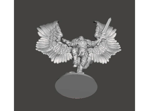 6MM SCALE ARCHANGEL LORD MINIATURE MODEL FOR SCIFI OR FANTASY GAMES 3D Print Model