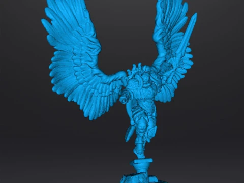 6MM SCALE ARCHANGEL LORD MINIATURE MODEL FOR SCIFI OR FANTASY GAMES 3D Print Model