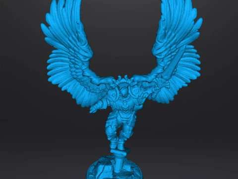 6MM SCALE ARCHANGEL LORD MINIATURE MODEL FOR SCIFI OR FANTASY GAMES 3D Print Model