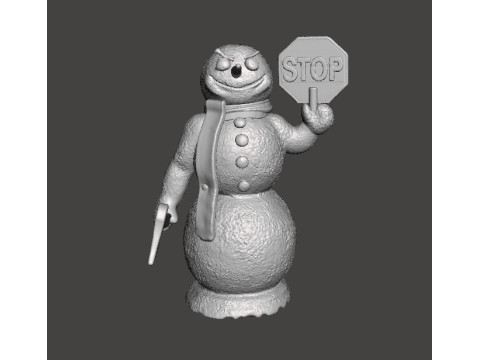 JACK FROST SNOWMAN MONSTER MINIATURE MODEL FOR FANTASY OR HORROR GAMES RPG DND 3D Print Model