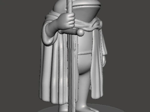FROG KNIGHT IM BURNT OUT MY LORD MODEL FIGURE FOR FANTASY GAMES RPG DND 3D Print Model