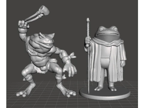 FROG KNIGHT IM BURNT OUT MY LORD MODEL FIGURE FOR FANTASY GAMES RPG DND 3D Print Model