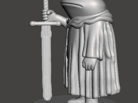 FROG KNIGHT IM BURNT OUT MY LORD MODEL FIGURE FOR FANTASY GAMES RPG DND 3D Print Model
