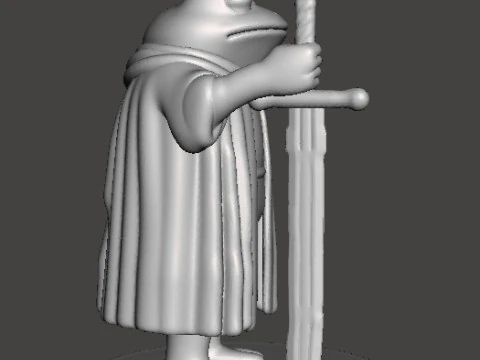 FROG KNIGHT IM BURNT OUT MY LORD MODEL FIGURE FOR FANTASY GAMES RPG DND 3D Print Model