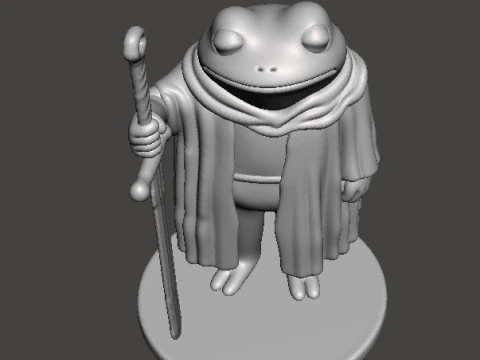 FROG KNIGHT IM BURNT OUT MY LORD MODEL FIGURE FOR FANTASY GAMES RPG DND 3D Print Model