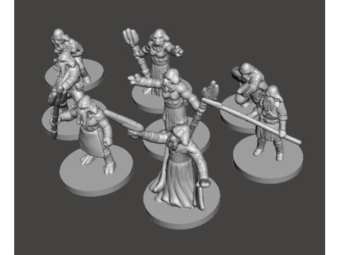 6MM ESCALA SW QUARREN SQUIDHEAD SET MODELOS EM MINIATURA PARA JOGOS SCIFI &Eacute;PICOS Modelo de Impressão 3D