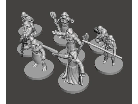 SET SW QUARREN SQUIDHEAD IN SCALA DA 6 MM MODELLI IN MINIATURA PER GIOCHI SCIFI EPIC Modello di stampa 3D