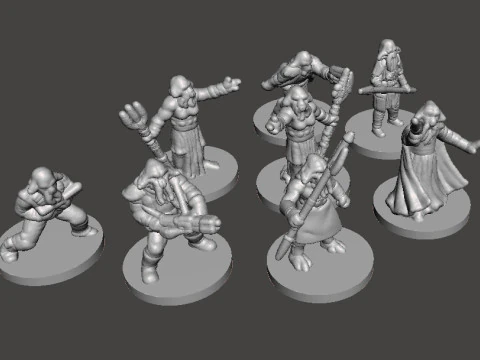 SET SW QUARREN SQUIDHEAD IN SCALA DA 6 MM MODELLI IN MINIATURA PER GIOCHI SCIFI EPIC Modello di stampa 3D