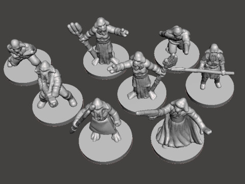 6MM ESCALA SW QUARREN SQUIDHEAD SET MODELOS EM MINIATURA PARA JOGOS SCIFI &Eacute;PICOS Modelo de Impressão 3D