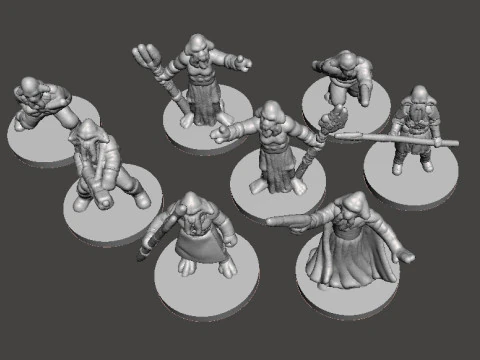 SET SW QUARREN SQUIDHEAD IN SCALA DA 6 MM MODELLI IN MINIATURA PER GIOCHI SCIFI EPIC Modello di stampa 3D