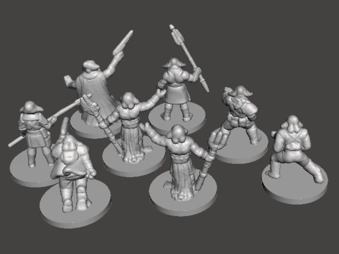 6MM ESCALA SW QUARREN SQUIDHEAD SET MODELOS EM MINIATURA PARA JOGOS SCIFI &Eacute;PICOS Modelo de Impressão 3D