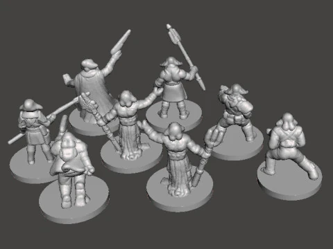 SET SW QUARREN SQUIDHEAD IN SCALA DA 6 MM MODELLI IN MINIATURA PER GIOCHI SCIFI EPIC Modello di stampa 3D