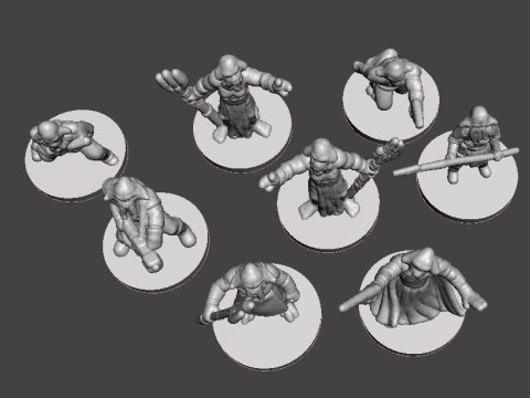 6MM ESCALA SW QUARREN SQUIDHEAD SET MODELOS EM MINIATURA PARA JOGOS SCIFI &Eacute;PICOS Modelo de Impressão 3D