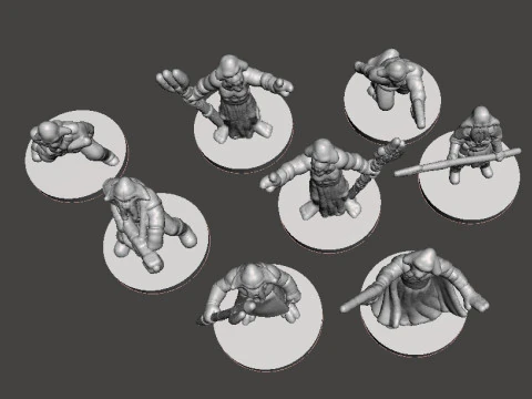 SET SW QUARREN SQUIDHEAD IN SCALA DA 6 MM MODELLI IN MINIATURA PER GIOCHI SCIFI EPIC Modello di stampa 3D