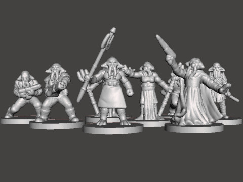 6MM ESCALA SW QUARREN SQUIDHEAD SET MODELOS EM MINIATURA PARA JOGOS SCIFI &Eacute;PICOS Modelo de Impressão 3D