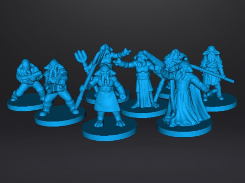 6MM ESCALA SW QUARREN SQUIDHEAD SET MODELOS EM MINIATURA PARA JOGOS SCIFI &Eacute;PICOS Modelo de Impressão 3D