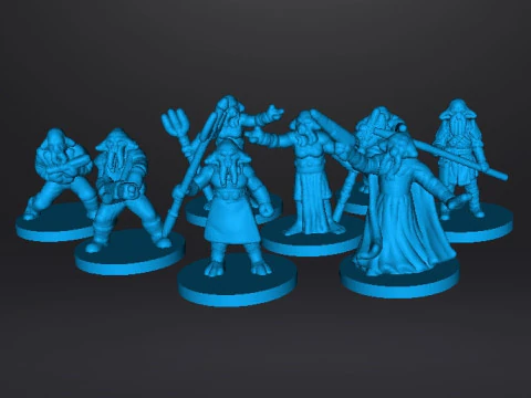 SET SW QUARREN SQUIDHEAD IN SCALA DA 6 MM MODELLI IN MINIATURA PER GIOCHI SCIFI EPIC Modello di stampa 3D