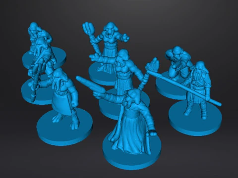 SET SW QUARREN SQUIDHEAD IN SCALA DA 6 MM MODELLI IN MINIATURA PER GIOCHI SCIFI EPIC Modello di stampa 3D