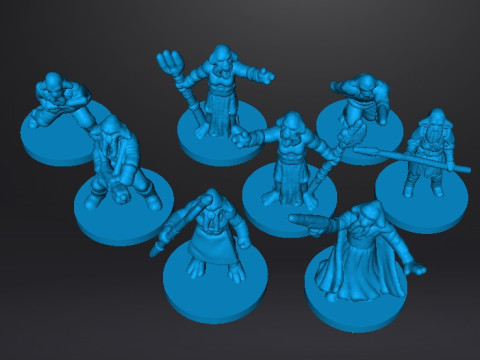 6MM ESCALA SW QUARREN SQUIDHEAD SET MODELOS EM MINIATURA PARA JOGOS SCIFI &Eacute;PICOS Modelo de Impressão 3D