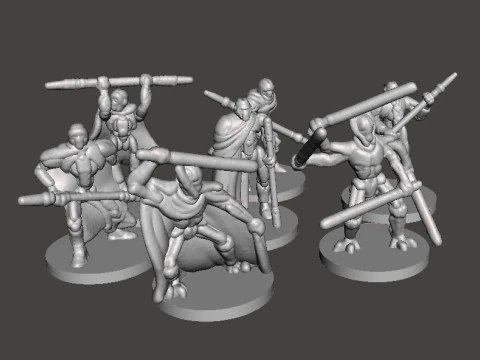 6MM SCALE SW GRIEVOUS AND DROIDS SET MINIATURE MODELS FOR SCIFI GAMES EPIC 3D Print Model