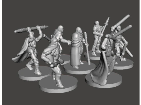 6MM SCALE SW GRIEVOUS AND DROIDS SET MINIATURE MODELS FOR SCIFI GAMES EPIC 3D Print Model