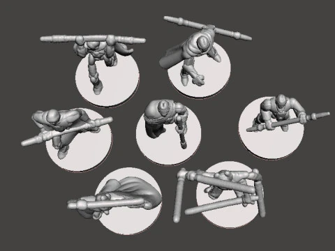 6MM SCALE SW GRIEVOUS AND DROIDS SET MINIATURE MODELS FOR SCIFI GAMES EPIC 3D Print Model