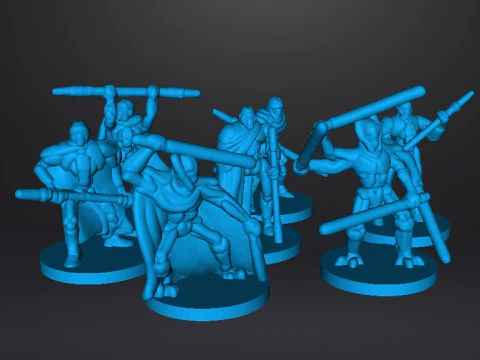 6MM SCALE SW GRIEVOUS AND DROIDS SET MINIATURE MODELS FOR SCIFI GAMES EPIC 3D Print Model