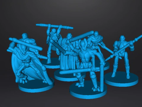6MM SCALE SW GRIEVOUS AND DROIDS SET MINIATURE MODELS FOR SCIFI GAMES EPIC 3D Print Model