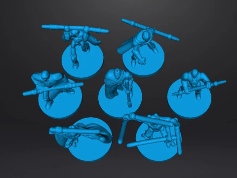 6MM SCALE SW GRIEVOUS AND DROIDS SET MINIATURE MODELS FOR SCIFI GAMES EPIC 3D Print Model