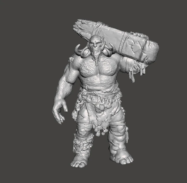 GOW FIRE TROLL MINIATURE MODEL FOR FANTASY GAMES RPG DND 3D Print Model .c4d .max .obj .3ds .fbx .stl .blend 