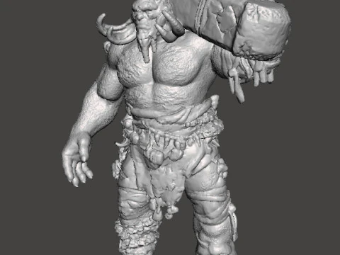 GOW FIRE TROLL MINIATURE MODEL FOR FANTASY GAMES RPG DND 3D Print Model