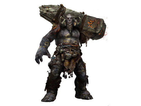 GOW FIRE TROLL MINIATURE MODEL FOR FANTASY GAMES RPG DND 3D Print Model