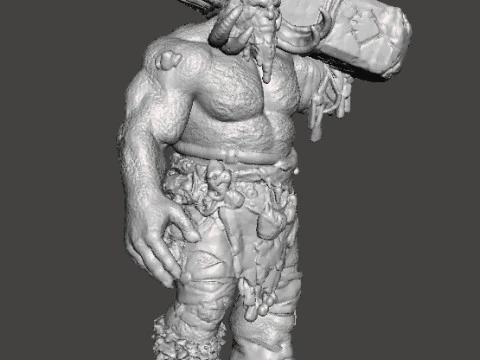 GOW FIRE TROLL MINIATURE MODEL FOR FANTASY GAMES RPG DND 3D Print Model