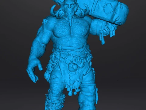 GOW FIRE TROLL MINIATURE MODEL FOR FANTASY GAMES RPG DND 3D Print Model