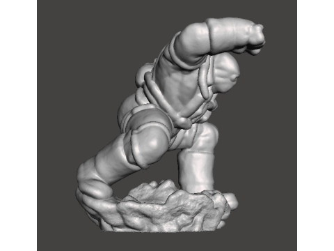 DOOMSDAY CONTAINMENT SUIT FIGURE MODEL FOR MODERN OR FANTASY GAMES RPG DND 3D Print Model