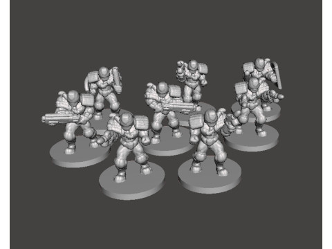 6MM SCALE DREDD CLASSIC JUDGES SET MINIATURE MODELS FOR SCIFI GAMES EPIC 3D Print Model