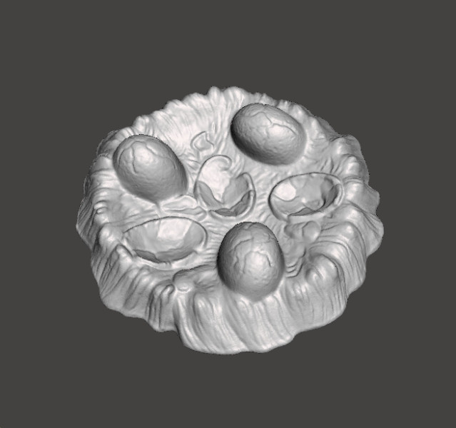 NIDO DI DRAGO DINOSAURO CON UOVA MODELLO IN MINIATURA FANTASY TERRAIN DND MARKER RPG Modello di stampa 3D .c4d .max .obj .3ds .fbx .stl .blend